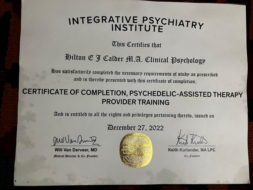 Hilton Calder Psychedelic Assited Therapy